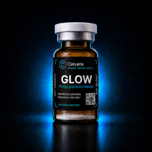 GLOW Blend 70mg vial, Celvaris Labs reference material, research use only
