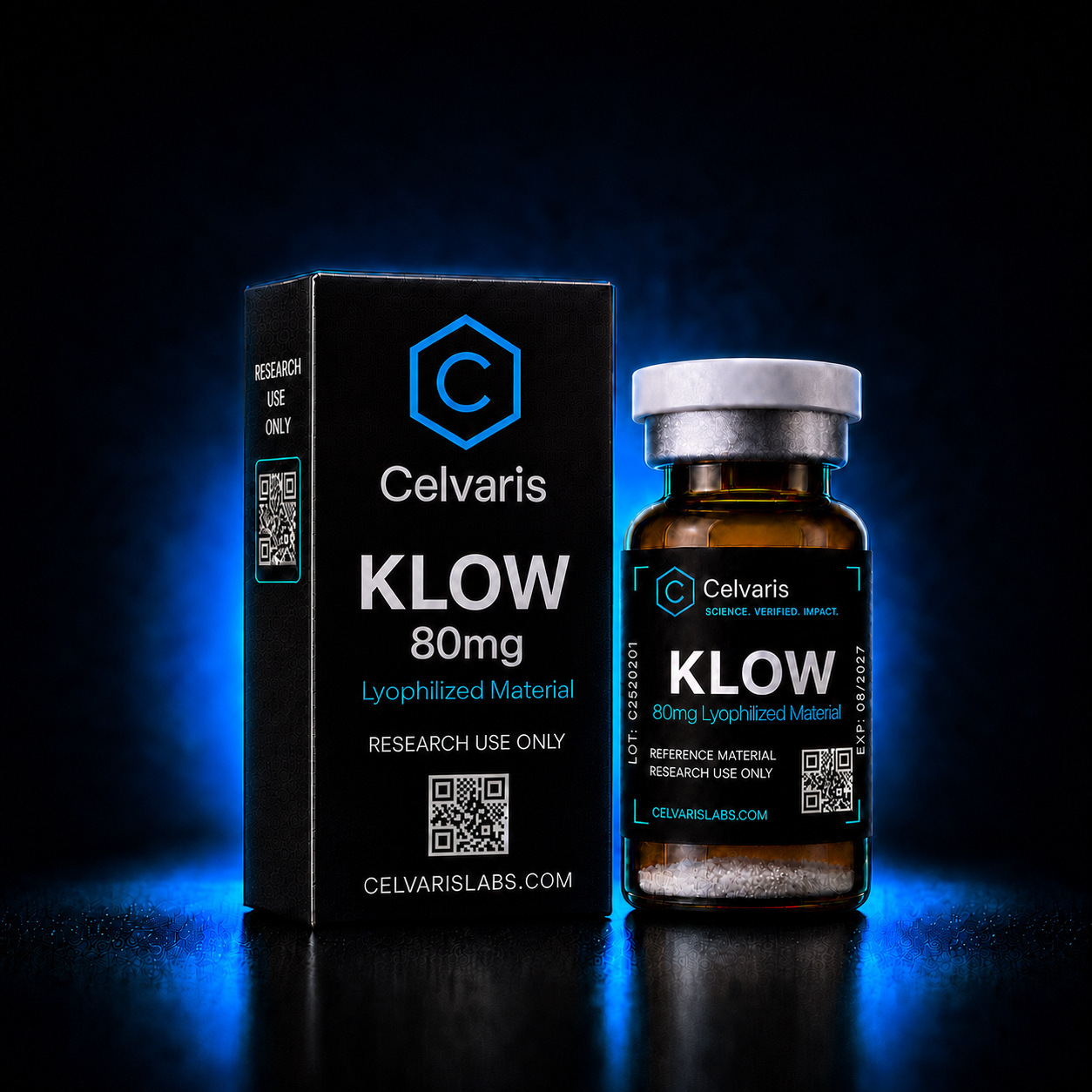 KLOW Blend 80mg vial, Celvaris Labs reference material, research use only